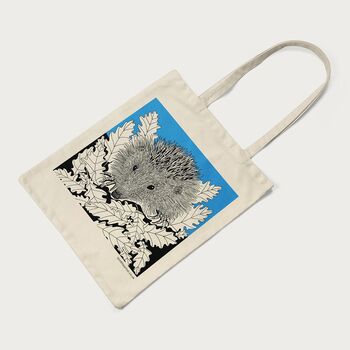 Hedgehog Screen Printed Tote Bag, 2 of 4