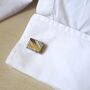 Silver Stripe Minimal Cufflinks 316 L Stainless Steel Polished Rectangular, thumbnail 2 of 5
