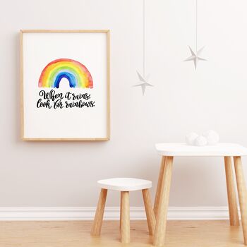 When It Rains, Look For Rainbows Print, 3 of 4