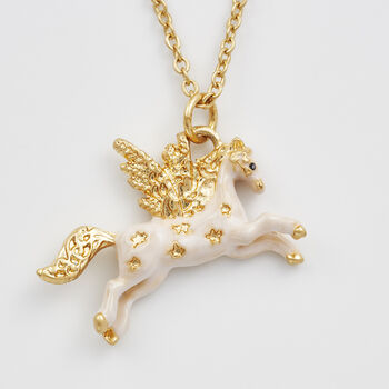 Gold Pegasus Necklace, 3 of 8