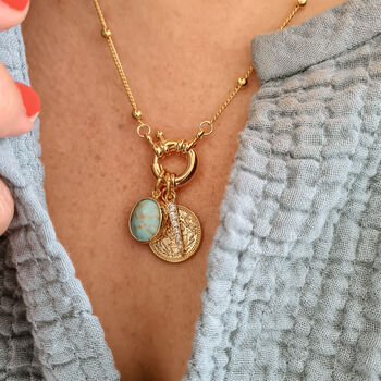 Turquoise Charm Necklace, 3 of 5