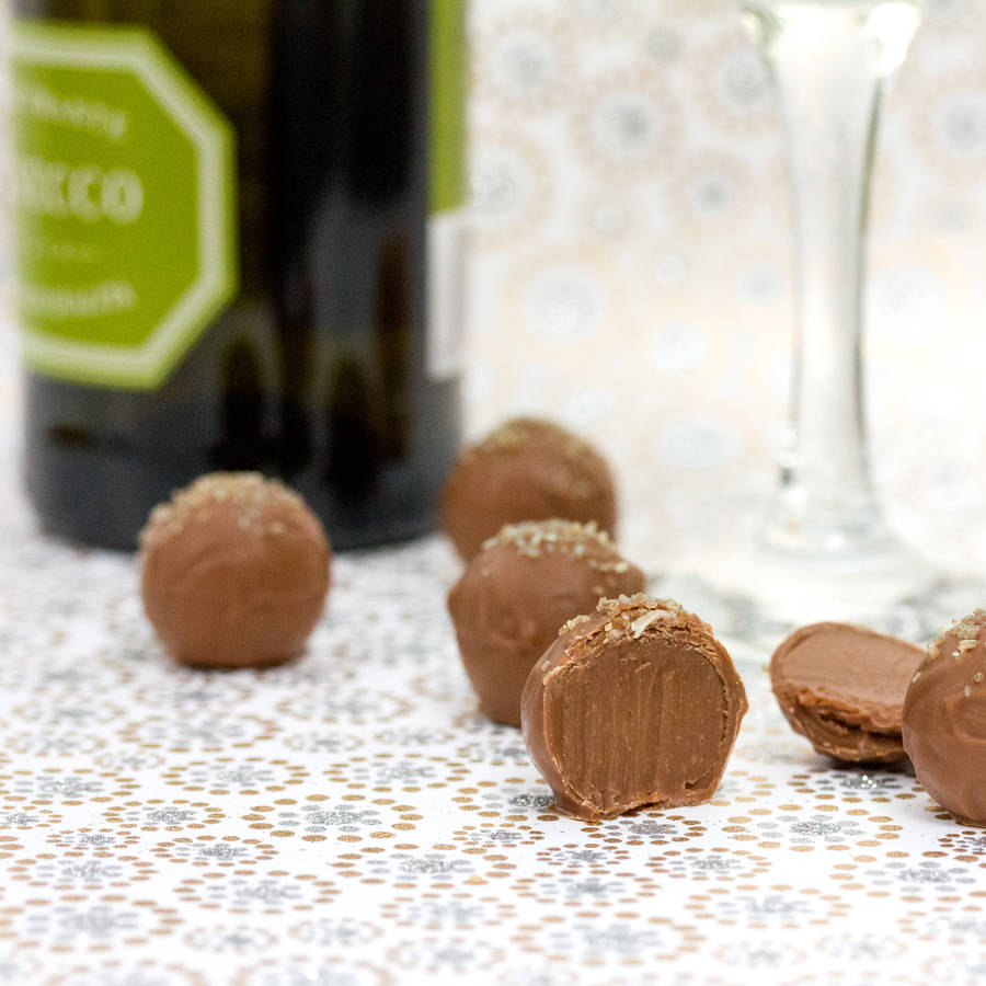 prosecco truffles by the london chocolate company