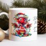 Personalised Wales Dragon And Welsh Sheep In Christmas Lights, thumbnail 9 of 11