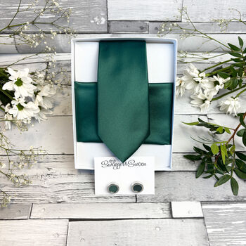 Forest Green Wedding Tie Set, 6 of 10