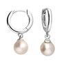 Mini Pearl Drop Huggie Earrings, thumbnail 2 of 5