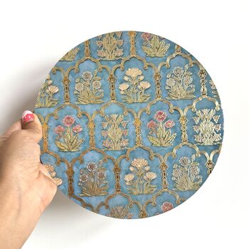 Floral Print Heat Resistant Trivet: Indian Inspired Kitchen Decor, 8 of 12