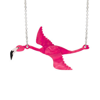 Flying Perspex Flamingo Necklace, 2 of 2