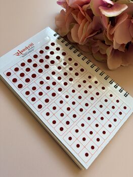 Plain Round Pastel 960 Bindis Booklet, 9 of 12