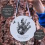 Personalised Father's Day Handprint And Message Metal Wall Hanging, thumbnail 2 of 3