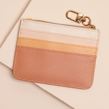 Vegan Leather Ombre Card Holder In Nude, 2 of 3