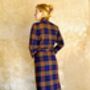 Dressing Gown In Check Brushed Cotton, thumbnail 9 of 12