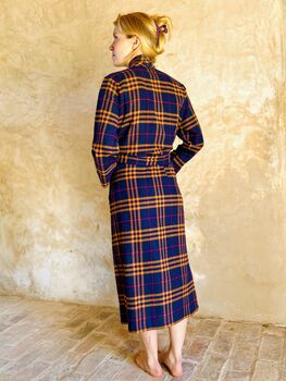 Dressing Gown In Check Brushed Cotton, 9 of 12