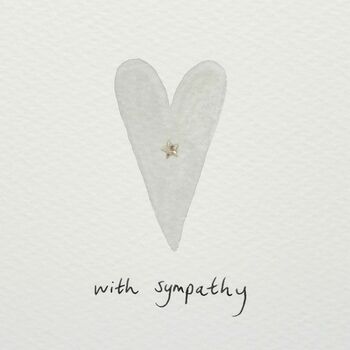 Personalised Hand Painted Heart Sympathy/Love Card, 4 of 6