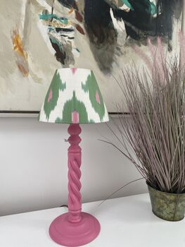 Green And Pink Empire Mini Ikat Lampshade, 3 of 7