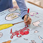 Colour In Under The Sea Tablecloth Kit + 10 Pens, thumbnail 2 of 6