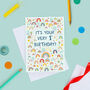 Boys 1st Birthday Card, Rainbow First Birthday Card, thumbnail 1 of 2