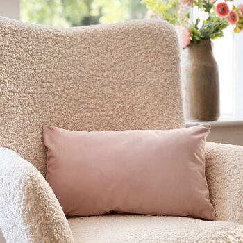 Luxury Super Soft Velvet Cushion Blush Pink, 5 of 6