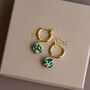 Colourful Circle Charm Hoop Earrings, thumbnail 4 of 4