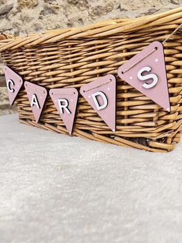 Wedding Card Box Bunting Card Banner For Basket Garland, 4 of 8