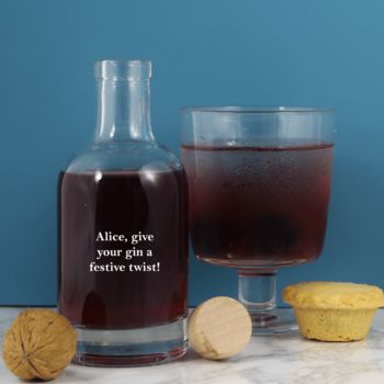 Personalised Sloe Gin Fizz Cocktail Decanter, Two Sizes, 5 of 8