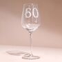 Personalised Floral Milestone Birthday Wine Glass, thumbnail 5 of 7