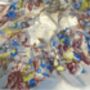 Blue Floral Antique Large Square Scarf, thumbnail 2 of 7