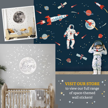 Space Rockets Fabric Wall Sticker, 7 of 8