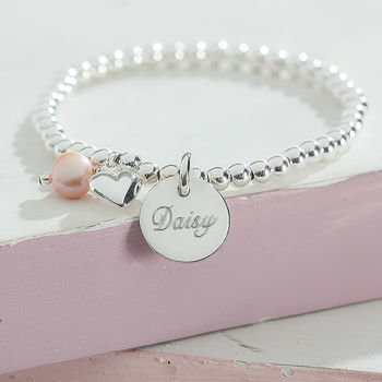 Personalised Sterling Silver Charm Ball Bracelet, 3 of 7