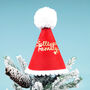 Personalised Felt Party Hat Christmas Tree Topper, thumbnail 1 of 7
