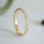 Pave Eternity Ring With Colourless Sapphires, thumbnail 3 of 5