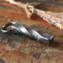 6th Anniversary Twist Iron Bar Forged Keyring Blacksmtih Made, thumbnail 2 of 12