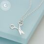 Sterling Silver Scissors Necklace, thumbnail 1 of 12