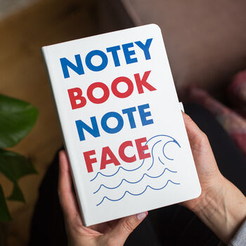 'Notey Book Note Face' Funny Hardback Notebook, 3 of 9