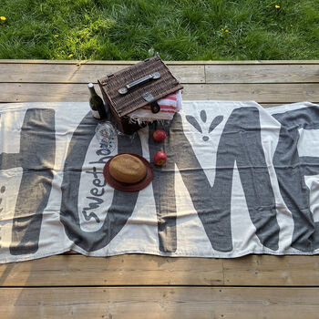 Home Sweet Home Texted Throw, Personalised Gift For Her, 2 of 11