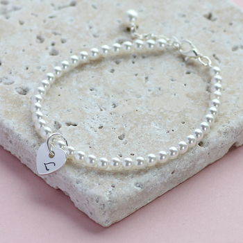Personalised Heart Pearl Bracelet, 2 of 8