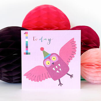 Owl 1st Birthday Card, 4 of 4