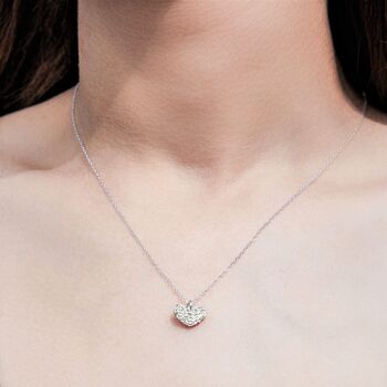 Silver Mesh Heart Drop Earrings, 8 of 11