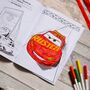 Personalised Disney Cars Three Colouring Book, thumbnail 4 of 7