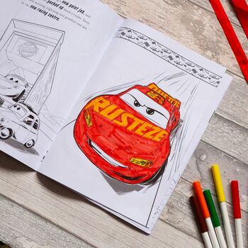 Personalised Disney Cars Three Colouring Book, 4 of 7