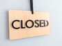 Open Closed Door Sign Shop Sign Wood 3D Acrylic Hanger, thumbnail 2 of 7