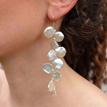 Adie Long Keshi Pearl Earrings, 2 of 2