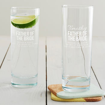 Personalised Father Of The Bride Wedding Glass, 8 of 10