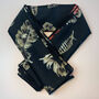 Black Feather Print Silky Scarf, thumbnail 2 of 4