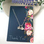 Personalised Thank You Teacher Gift Sterling Silver Mini Leaf Necklace, thumbnail 10 of 12
