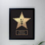 Personalised Walk Of Fame Star Award Black Framed Print, thumbnail 1 of 6