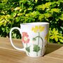 Japan Made Ceramic Mug With Floral Motif, thumbnail 1 of 7