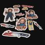 Horror Doll Edible Cake Toppers – 12pc Precut Floss Top, thumbnail 2 of 5