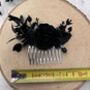 Black Gothic Flower Hair Comb, thumbnail 3 of 4