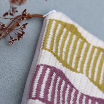 Handwoven Wash Bag Makeup Bag Zip Pouch, 8 of 12