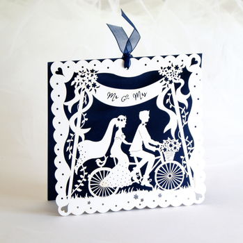 Bicycle Made For Two Wedding Card, 2 of 2